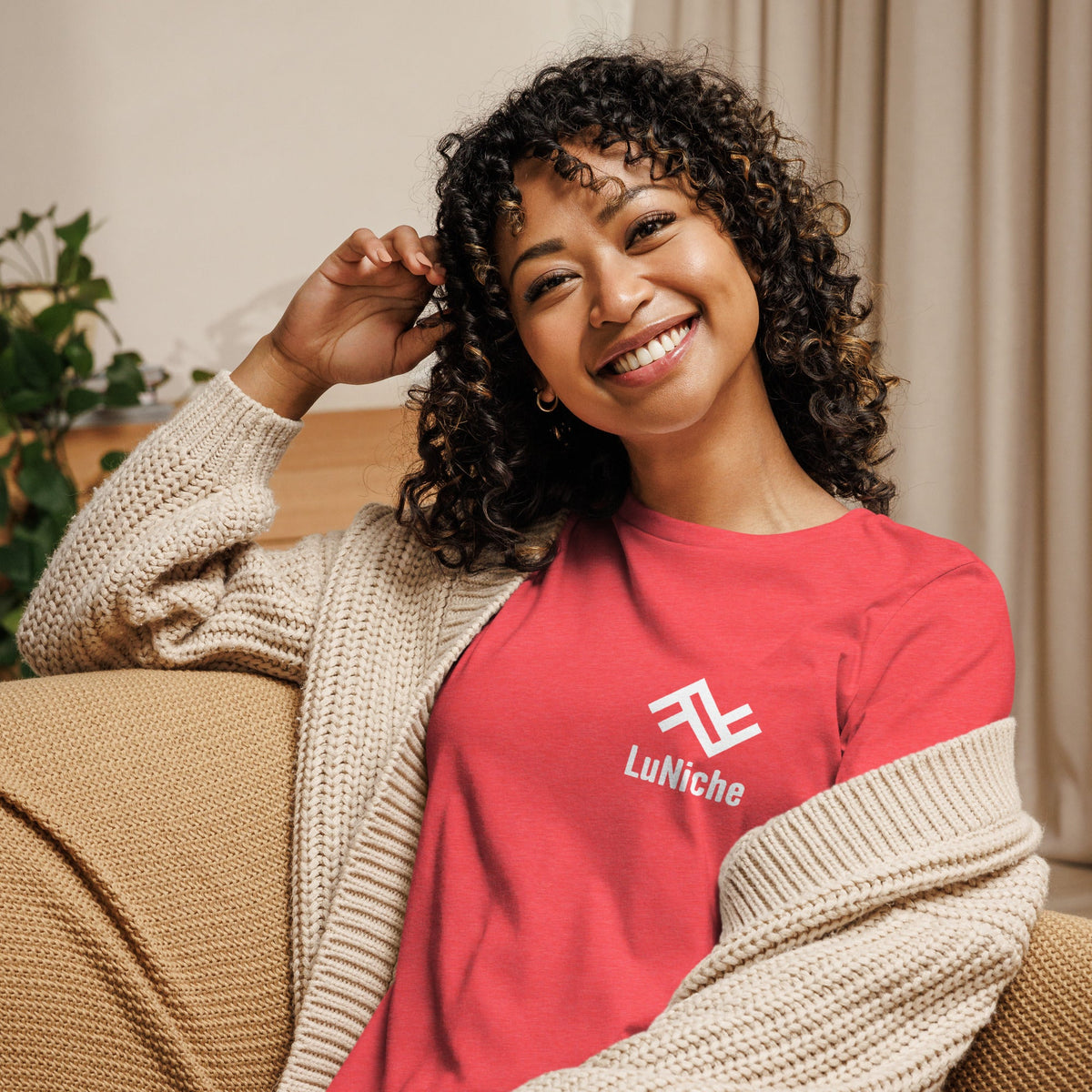 Women's Relaxed T-Shirt LuNiche Logo Plain - Luniche