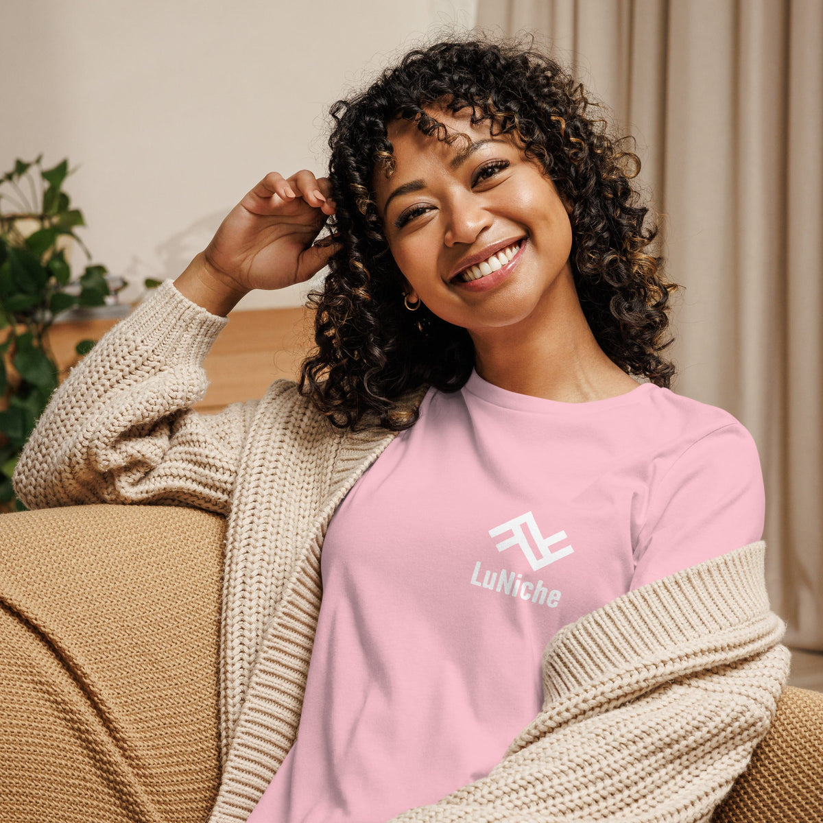 Women's Relaxed T-Shirt LuNiche Logo Plain - Luniche